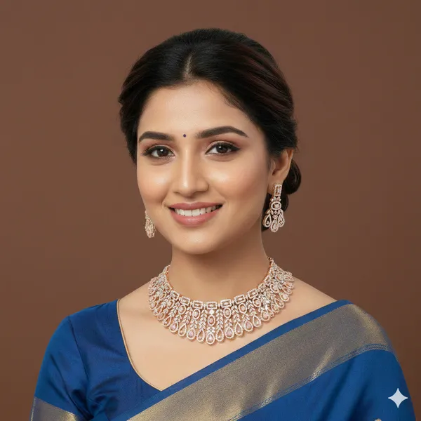 Zircon_Rose_Gold_Pink_Brass_Choker_Necklace