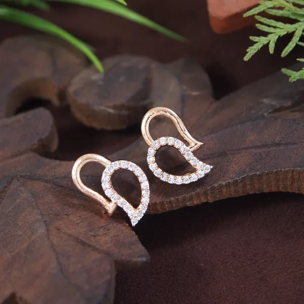 Zircon_Rose_Gold_Stud_Earrings