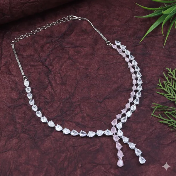 Zircon_Silver_Brass_Necklace