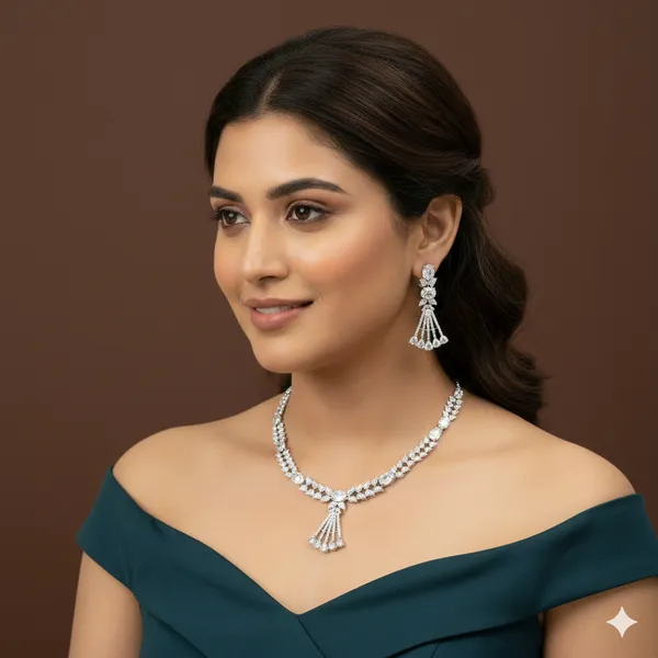 Zircon_Silver_Necklace_Set