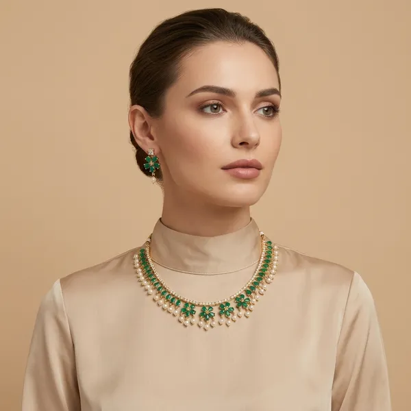 Elegant_Teardrop_Pearls_Necklace_Set