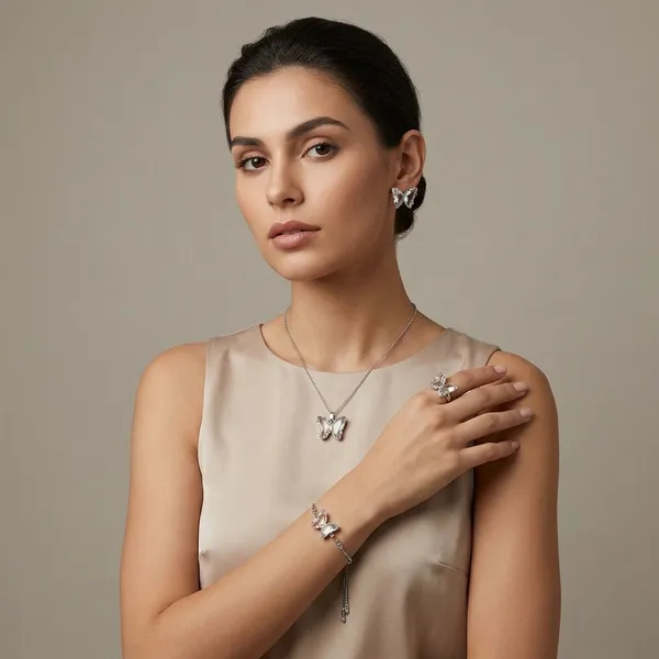 Silver_Plated_Butterfly_Shape_Combo_Set