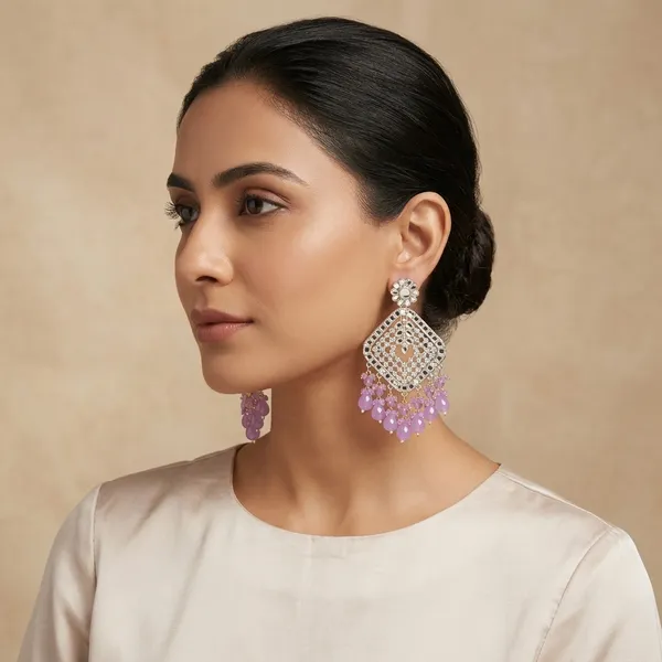 Traditional_Handcrafted_Purple_Red_Meena_Work_Dangle_Earrings
