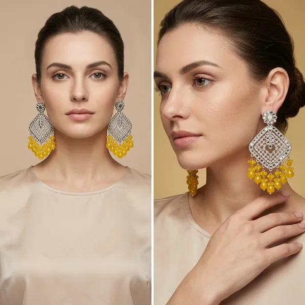 Traditional_Handcrafted_Yellow_Meena_Work_Dangle_Earrings