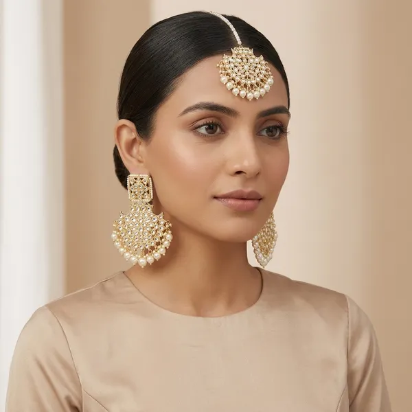 Mangtika_With_Earrings_White_For_Women