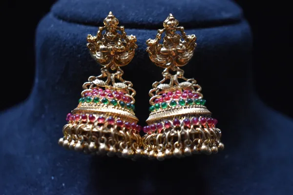 Red_Green_Alloy_Earrings_For_Women