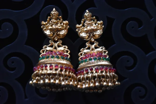 Red_Green_Alloy_Earrings_For_Women