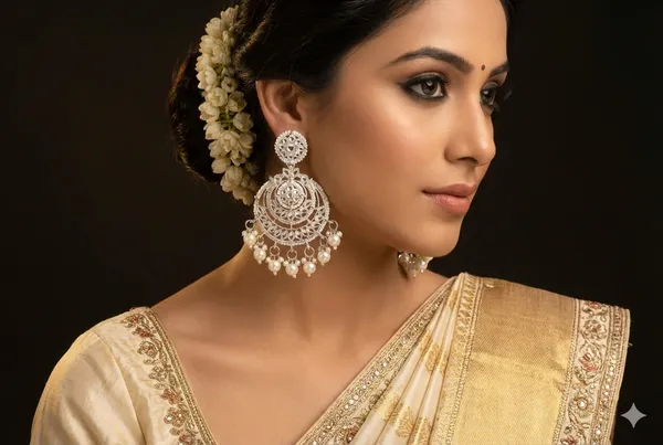 White_Alloy_Earrings_For_Women