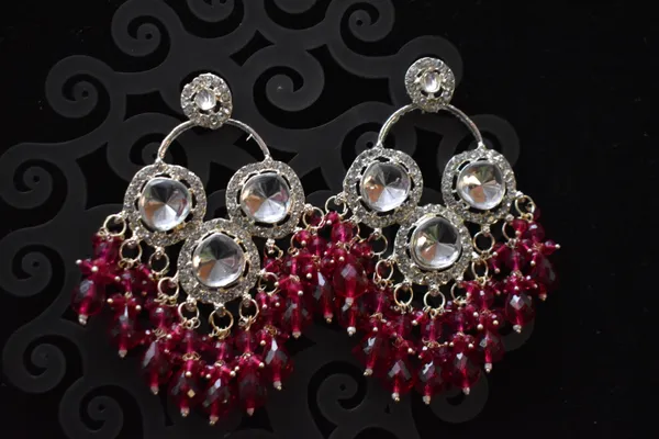 Pink_Alloy_Earrings_For_Women