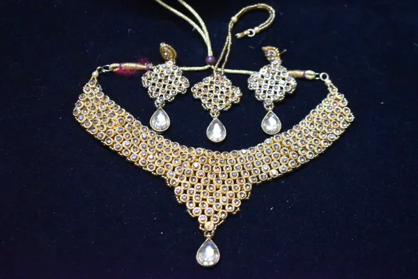 Golden_Alloy_Diamond_Studded_Choker_With_Golden_Beads_For_Women_-_Pack_Of_2