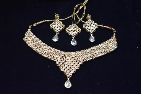 Golden_Alloy_Diamond_Studded_Choker_With_Golden_Beads_For_Women_-_Pack_Of_2