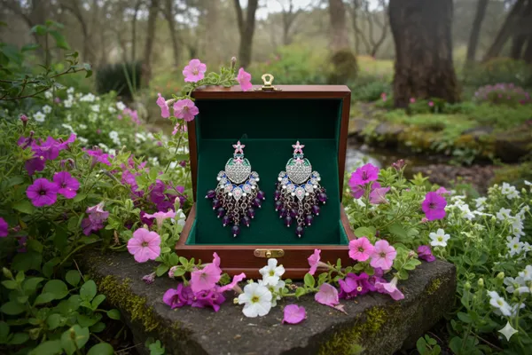 Purple_Alloy_Earrings_For_Women