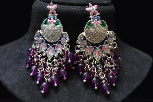 Purple_Alloy_Earrings_For_Women