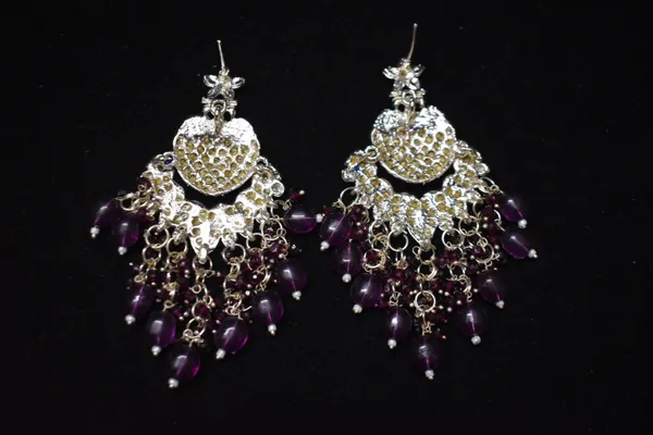 Purple_Alloy_Earrings_For_Women