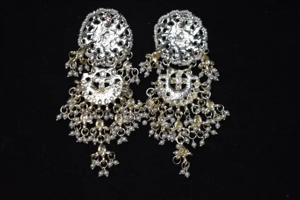 Pink_And_Green_Alloy_Earrings_For_Women