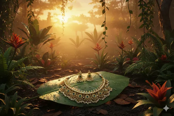 Green_Alloy_Designer_Beaded_Choker_Set_For_Women