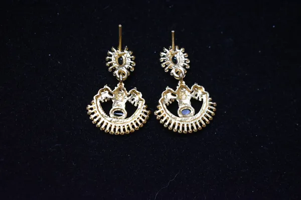 Green_Alloy_Goddess_Lakshmi_Elephant_Temple_Necklace_Set_For_Women_-_Pack_Of_2