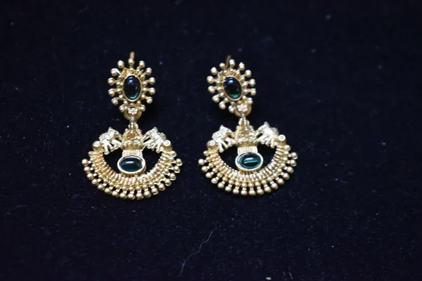 Green_Alloy_Goddess_Lakshmi_Elephant_Temple_Necklace_Set_For_Women_-_Pack_Of_2