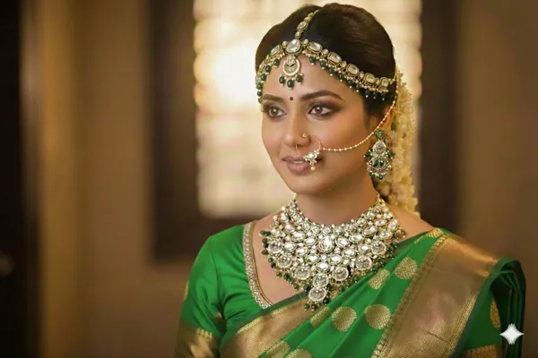 Green_Alloy_Kundan_Bridal_Choker_Set_With_Mathapatti_For_Women