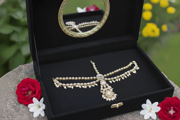 White_Alloy_Bridal_Choker_Set_With_Mathapatti_For_Women