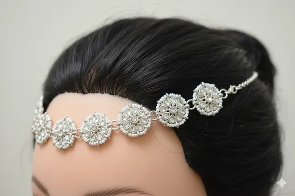 White_Alloy_Earrings_With_Mang_Tikka_For_Women
