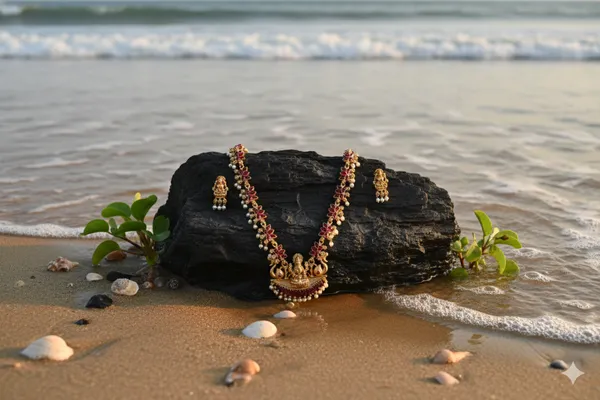 Red_Alloy_Goddess_Lakshmi_Peacock_Temple_Necklace_Set_For_Women