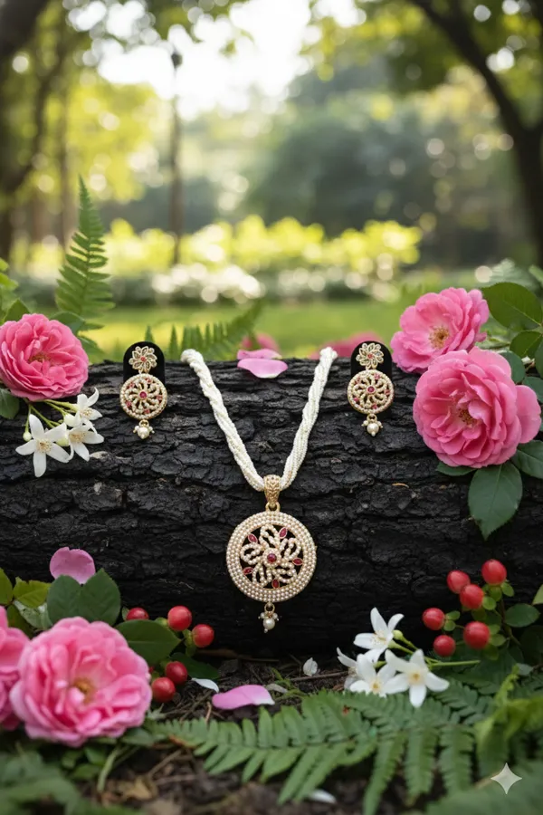 Red_Alloy_Beaded_Flower_Pearl_Mala_Set_For_Women