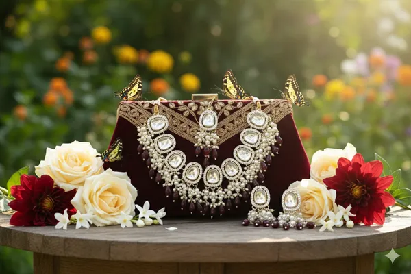 Maroon_Alloy_Kundan_Beaded_Choker_Set_For_Women