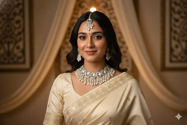 White_Alloy_Kundan_Beaded_Choker_Set_For_Women