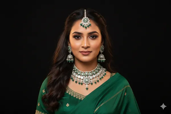 Green_Alloy_Meenakari_Kundan_Pearl_Choker_Set_With_Jhumkas_For_Women