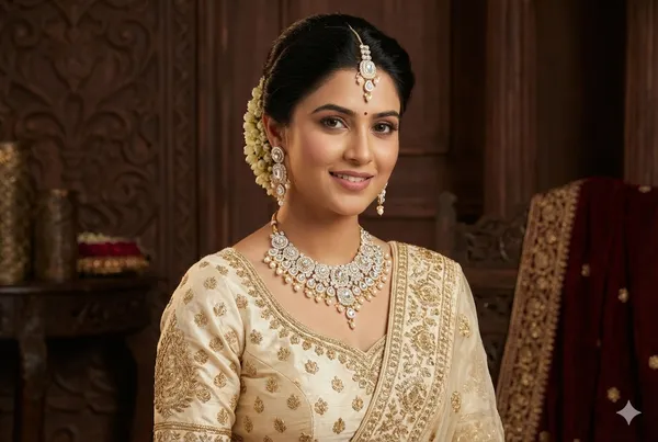 White_Alloy_Meenakari_Bridal_Choker_Set_With_Mangtika_For_Women