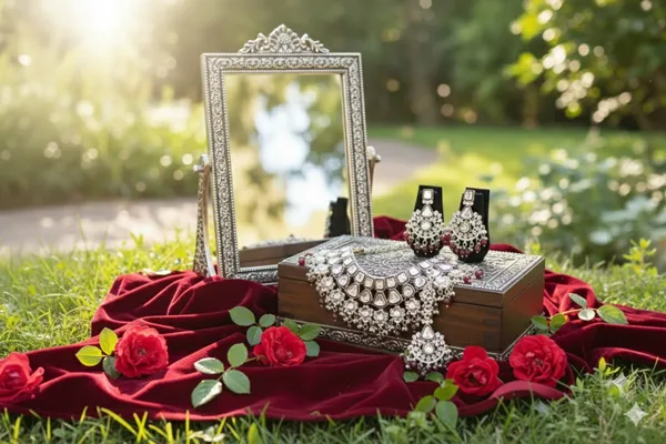 Maroon_Alloy_Kundan_Beaded_Bridal_Choker_Set_With_Mangtika_For_Women