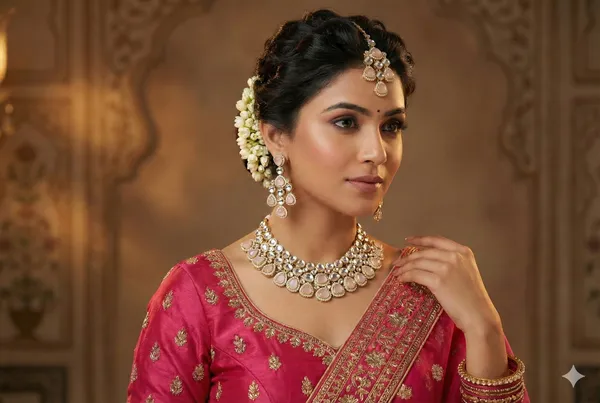 Peach_Alloy_Kundan_Bridal_Choker_Set_With_Mangtika_For_Women