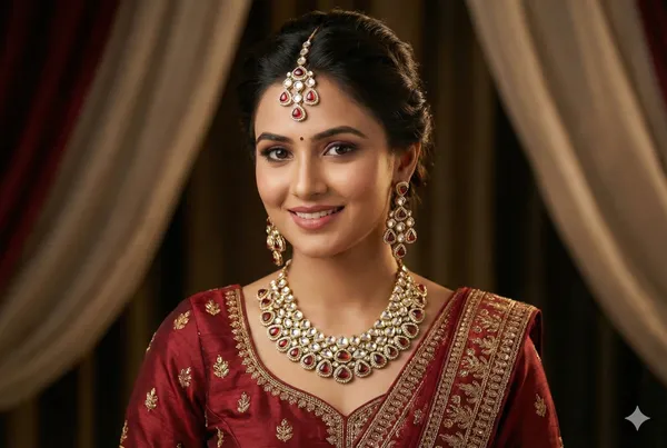 Red_Alloy_Kundan_Bridal_Choker_Set_With_Mangtika_For_Women
