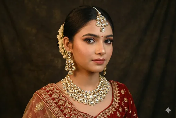 White_Alloy_Kundan_Bridal_Choker_Set_With_Mangtika_For_Women
