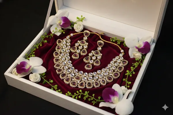Wine_Alloy_Kundan_Bridal_Choker_Set_With_Mangtika_For_Women