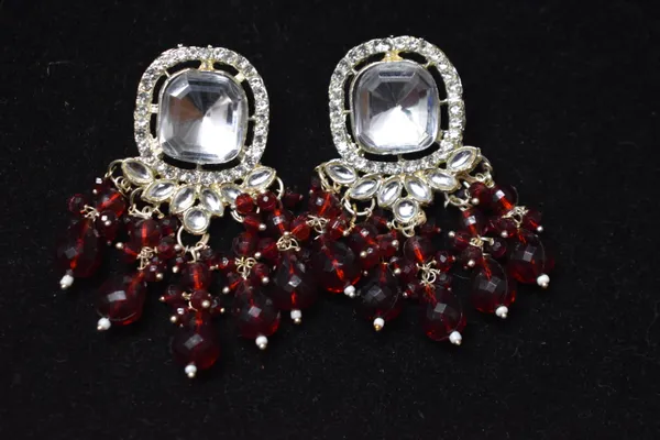Blood_Red_Alloy_Earrings_For_Women_-_Pack_Of_3