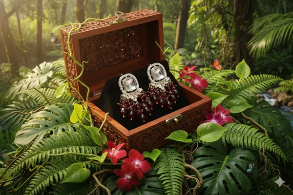 Blood_Red_Alloy_Earrings_For_Women_-_Pack_Of_3