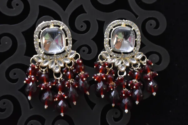 Blood_Red_Alloy_Earrings_For_Women_-_Pack_Of_3