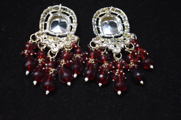 Blood_Red_Alloy_Earrings_For_Women_-_Pack_Of_3