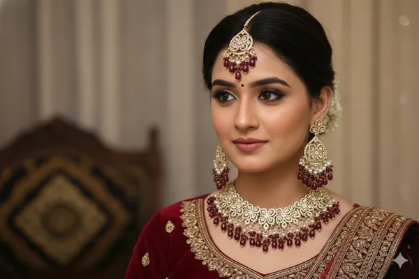 Red_Alloy_Diamond_Studded_Bead_Bridal_Choker_Set_With_Mangtika_For_Women