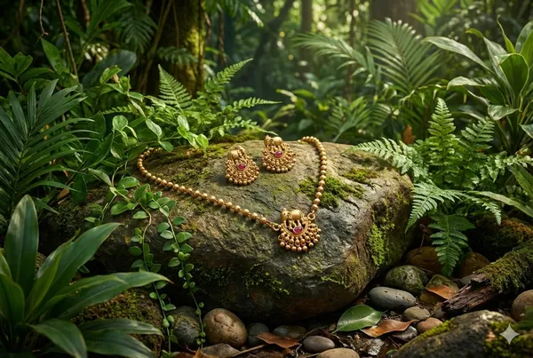 Red_Alloy_Elephant_Chain_Necklace_Set_For_Women_-_Pack_Of_2