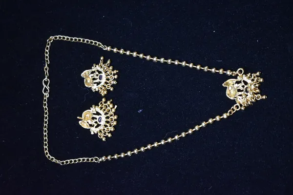 Red_Alloy_Elephant_Chain_Necklace_Set_For_Women_-_Pack_Of_2