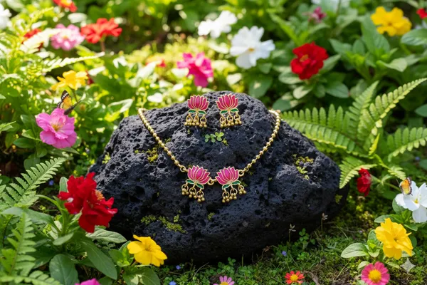 Pink_And_Green_Alloy_Necklace_Set_For_Women_-_Pack_Of_2