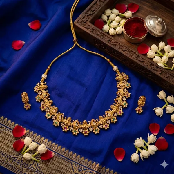 Temple_Jewellery_Designer_Peacock_Necklace_Set_For_Girls