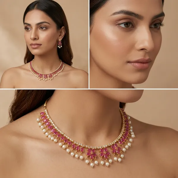 Elegant_Teardrop_Pearls_Necklace_Set