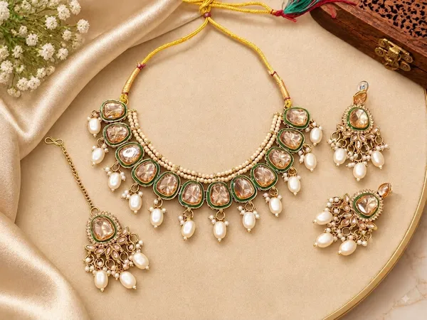 Green_Alloy_Kundan_Bead_Choker_Set_For_Women