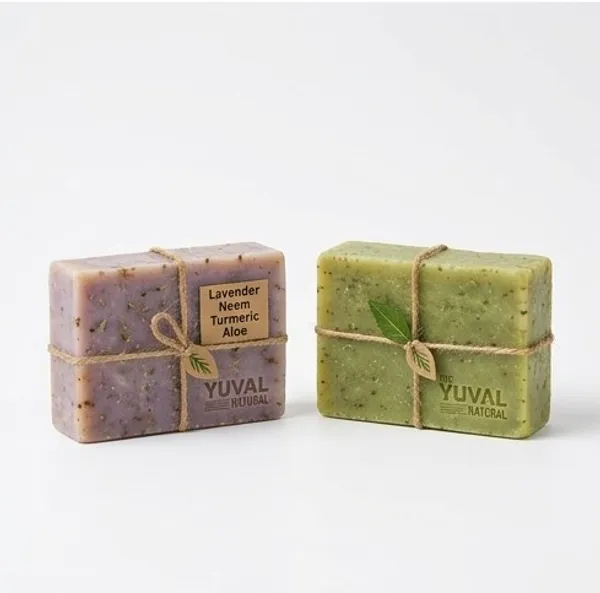 Yuval_Natural_Handmade_Herbal_Soap_Lavender_Neem_Turmeric_Aloe_-_Pack_of_2