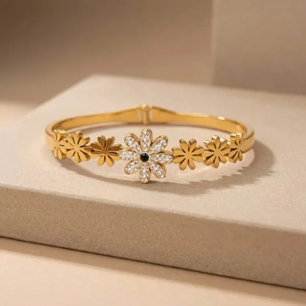 Gold_Stainless_Steel_Floral_Crystal_Bangle_Bracelet_For_Women_3005