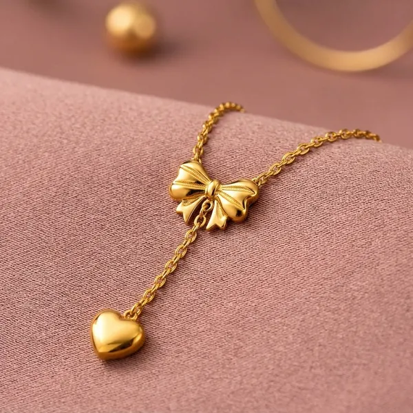 Gold_Stainless_Steel_Bow_Heart_Drop_Pendant_Necklace_For_Women2005